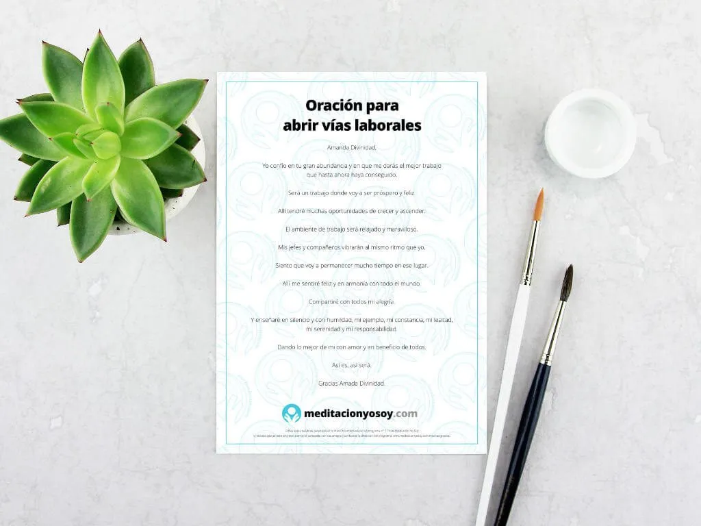 Oración para abrir vías laborales